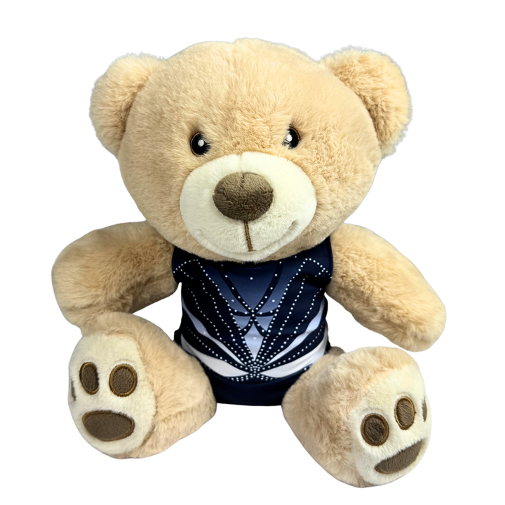 Knuffel Beer met Turnpakje Roos Navy