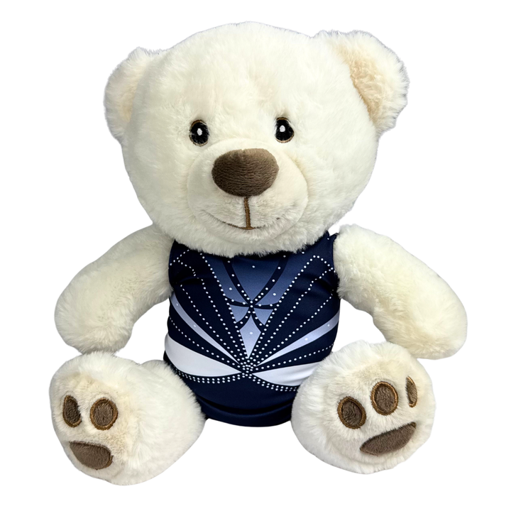 Knuffel Beer met Turnpakje Roos Navy