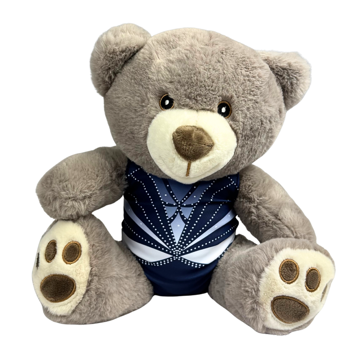 Knuffel Beer met Turnpakje Roos Navy