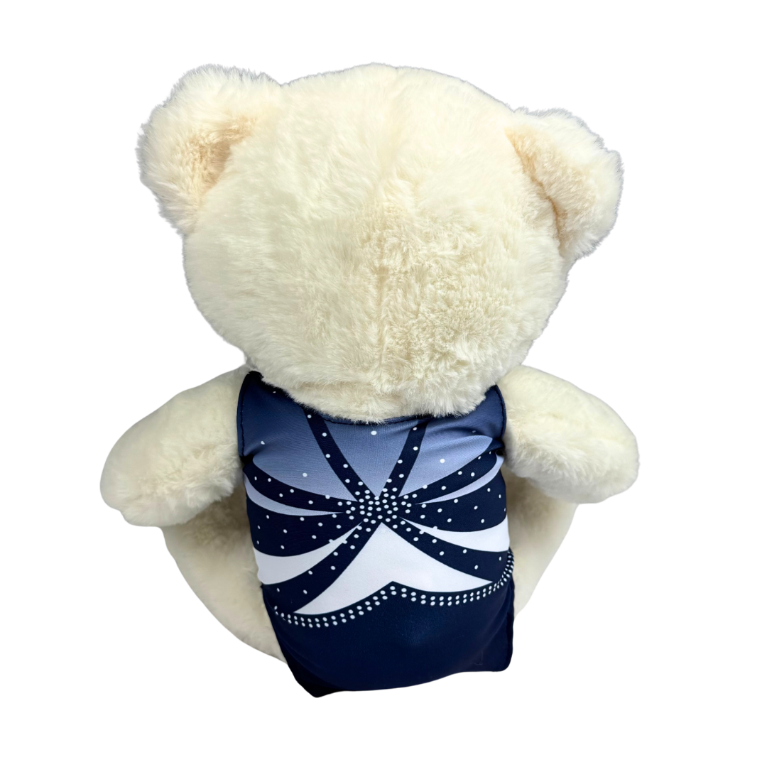 Knuffel Beer met Turnpakje Roos Navy