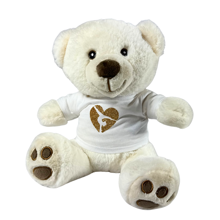 Teddy Bear White with Gymnastics Shirt