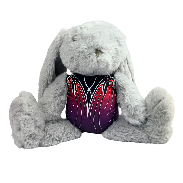 Lapin gris avec le justaucorps de gymnastique Milou