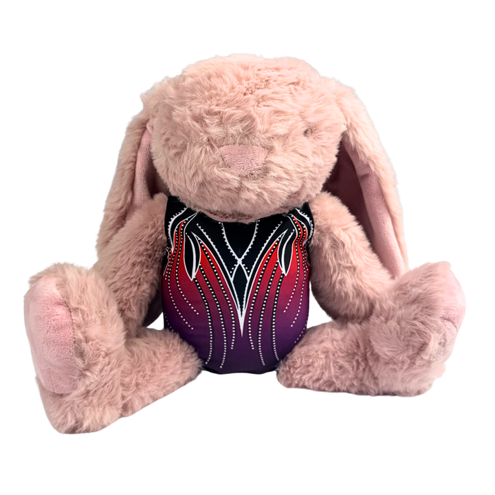 Lapin rose avec le justaucorps de gymnastique Milou