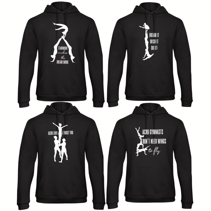 Pull / Sweat à capuche noir Acro
