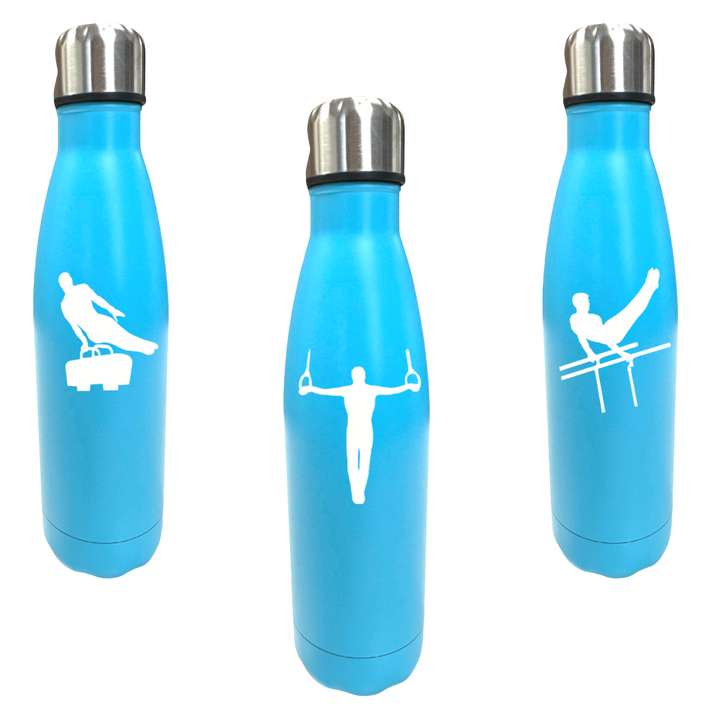 Drinking Bottle Stainless Steel Light Blue Men