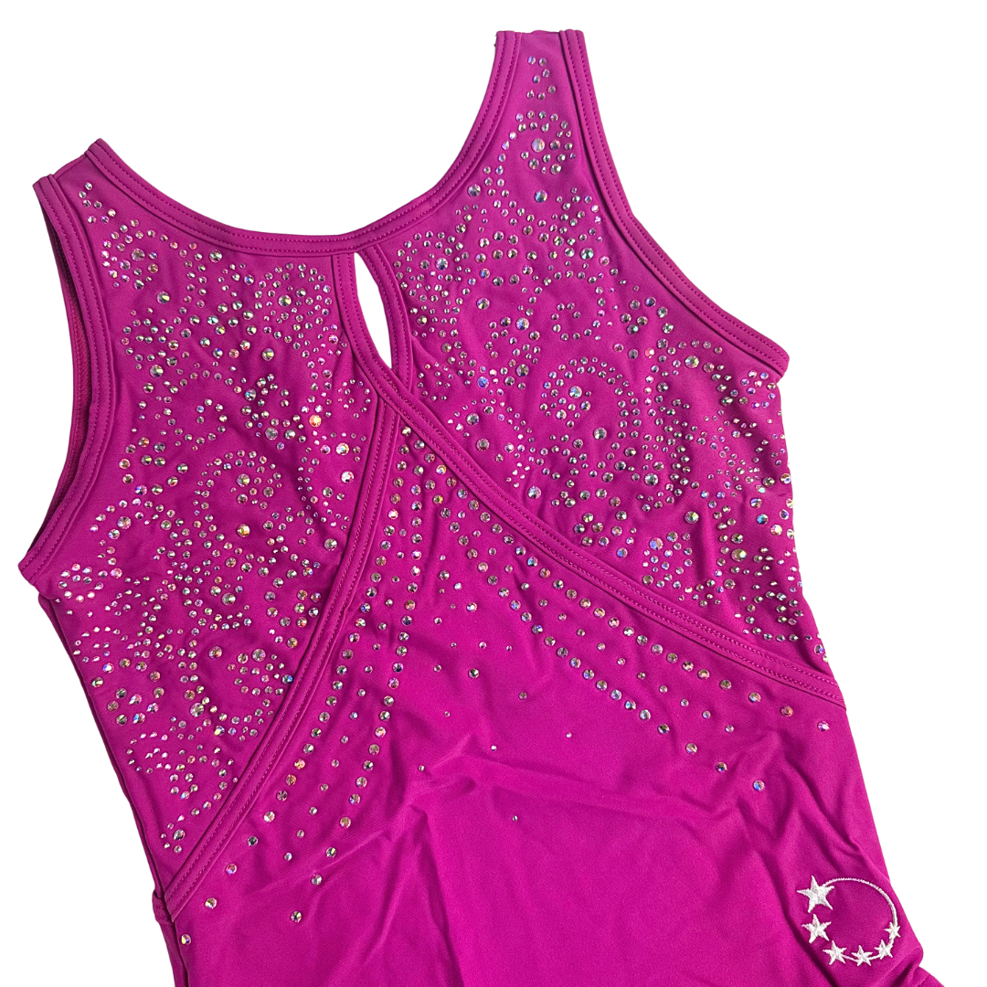 Gym Leotard Little Stars Ripple Magenta
