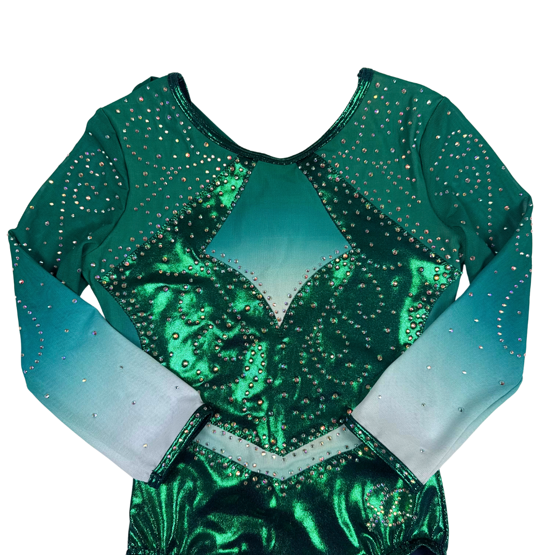 Justaucorps Lois Vert Manches Longues