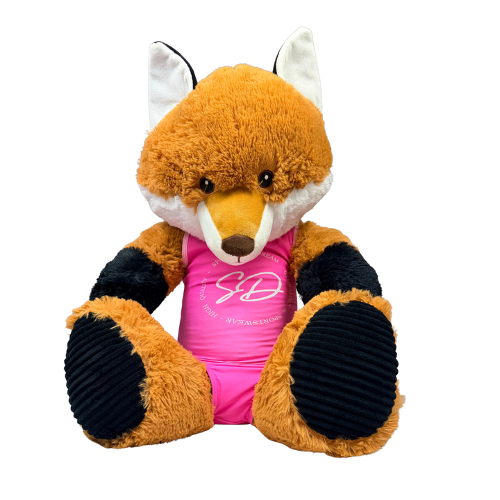 Mascotte Foxy XL (60 cm) met Turnpakje Sparkle & Dream
