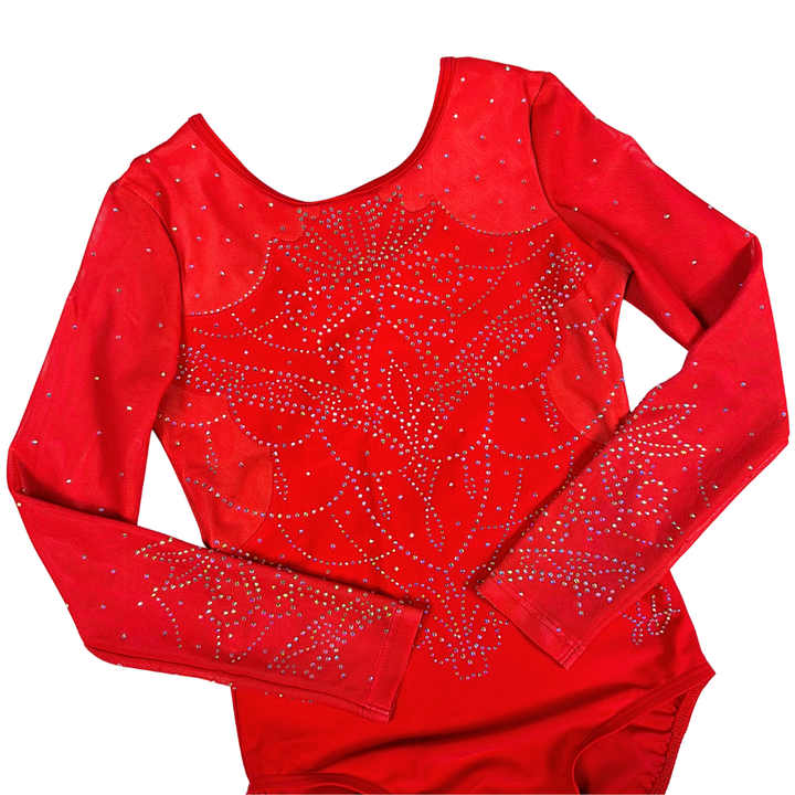 Justaucorps Mila Rouge Manches Longues