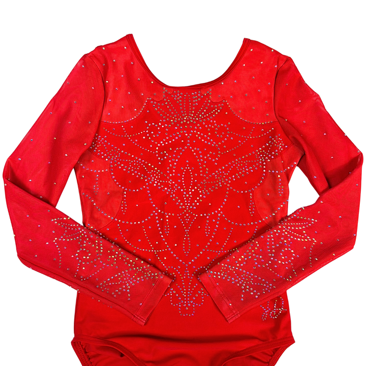 Justaucorps Mila Rouge Manches Longues