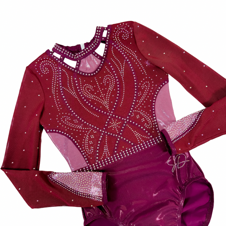 Justaucorps Elsa Aubergine Mauve Manches Longues ÉDITION LIMITÉE