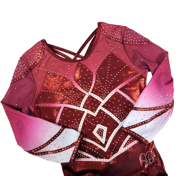 Justaucorps Nova Bordeaux Manches Longues