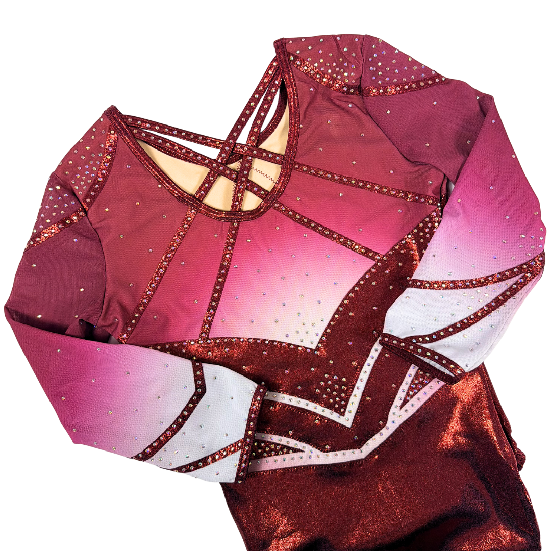 Justaucorps Nova Bordeaux Manches Longues