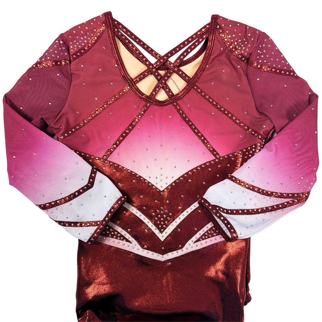 Justaucorps Nova Bordeaux Manches Longues