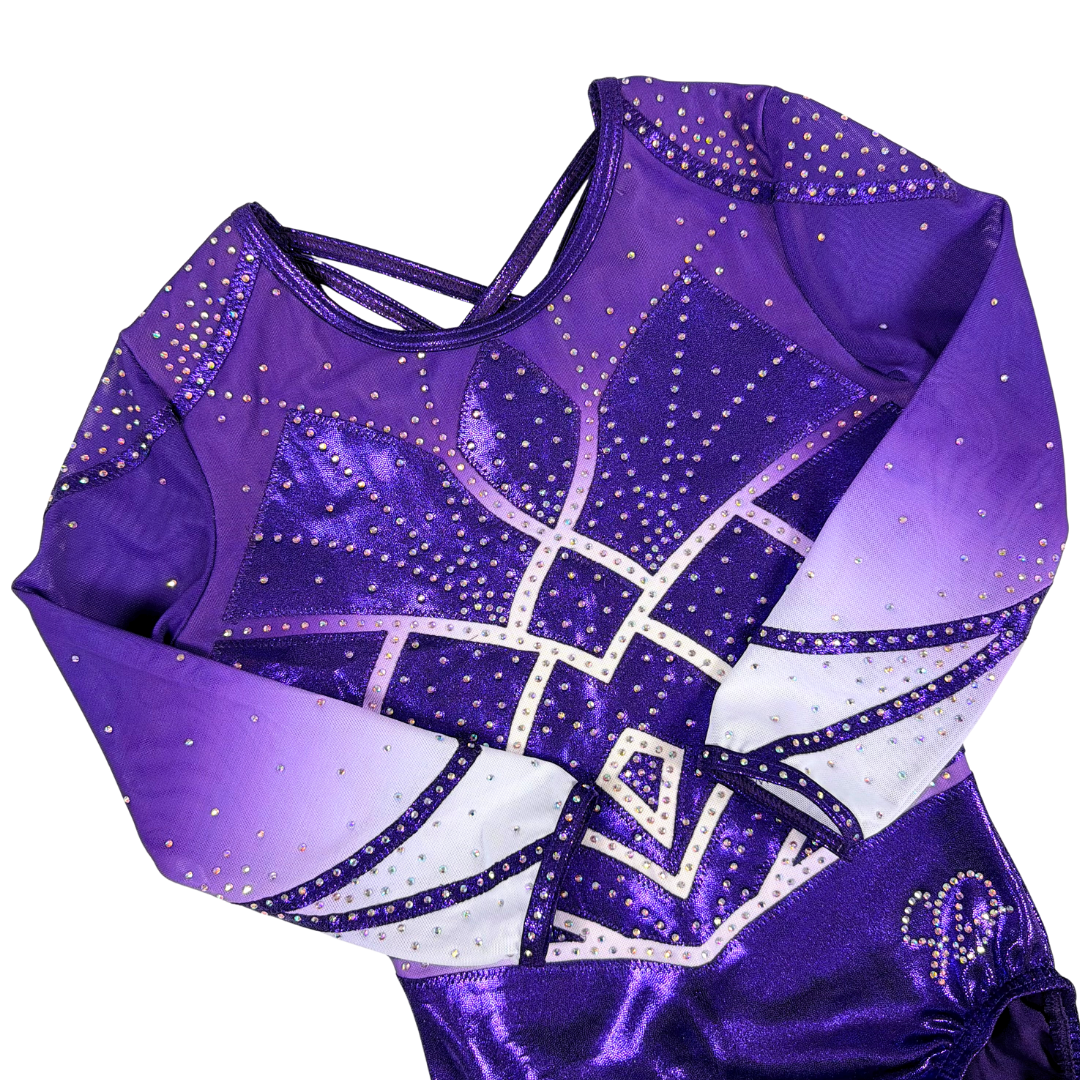 Justaucorps Nova Violet Manches Longues