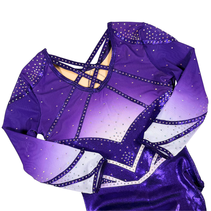 Justaucorps Nova Violet Manches Longues