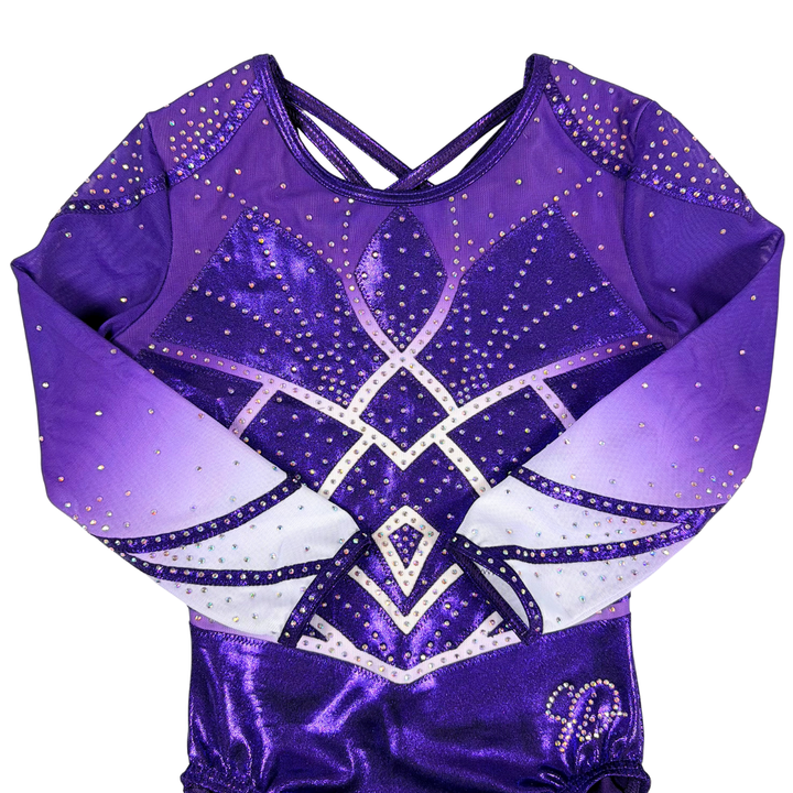 Justaucorps Nova Violet Manches Longues