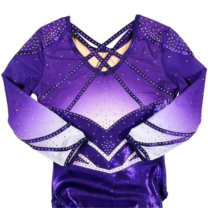 Justaucorps Nova Violet Manches Longues