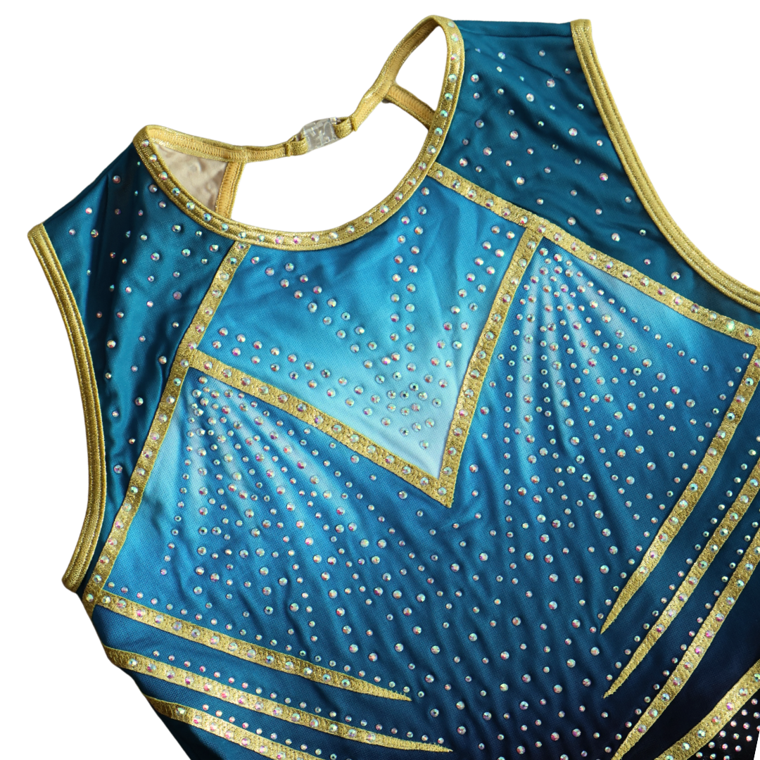 Turnpakje Lot Zwart Teal Goud