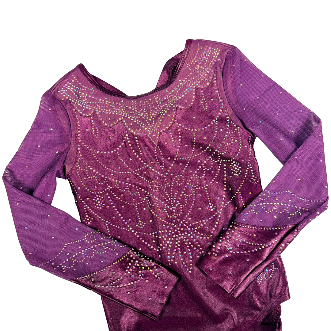 Justaucorps Roxy Aubergine Manches Longues