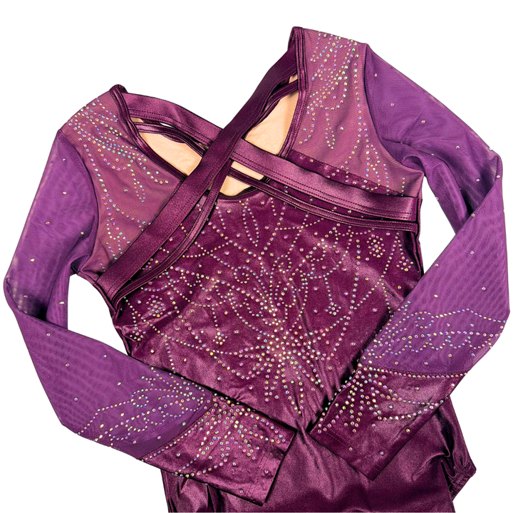 Justaucorps Roxy Aubergine Manches Longues