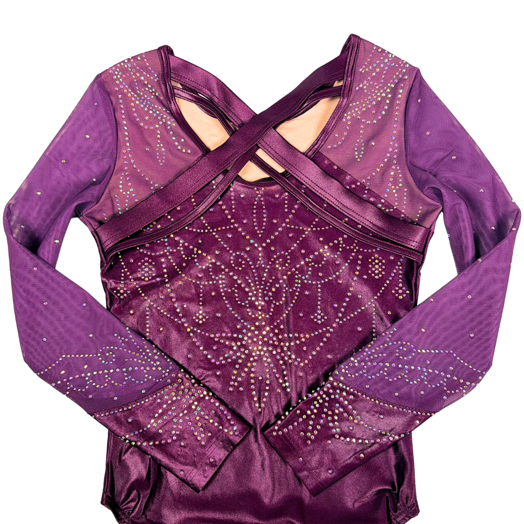 Justaucorps Roxy Aubergine Manches Longues