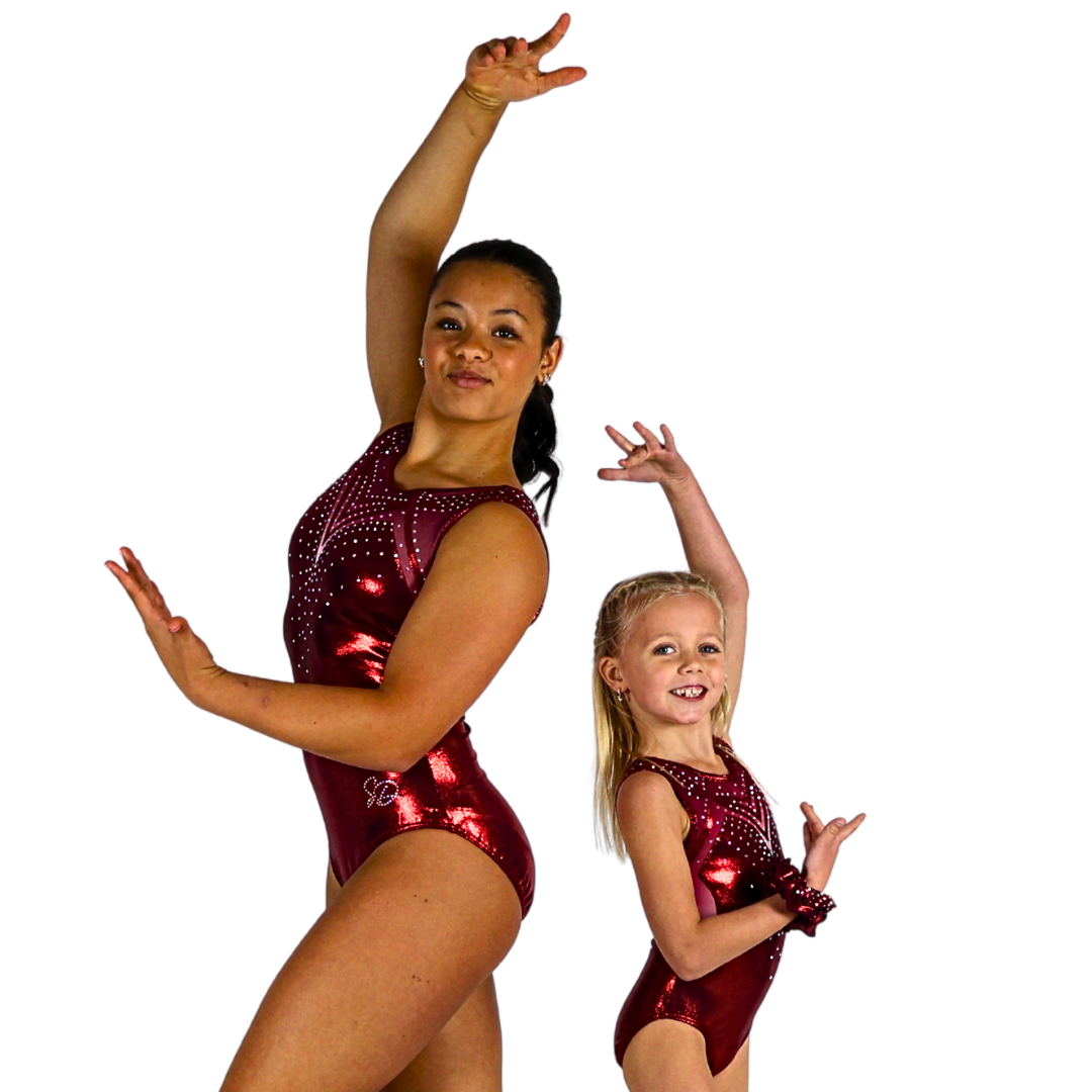 Elise Bordeaux Sleeveless Gymnastics Suit