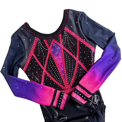 Turnpakje Ariana Zwart Roze Paars Lange Mouw