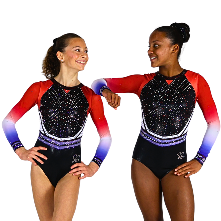 Ivy Red White Blue Gymnastics Leotard Limited Edition
