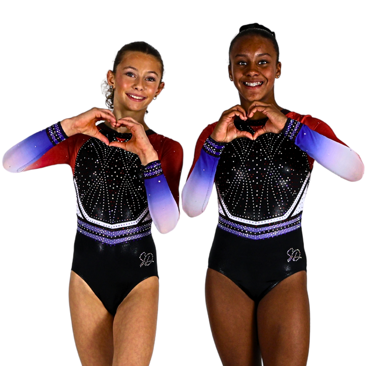 Ivy Red White Blue Gymnastics Leotard Limited Edition