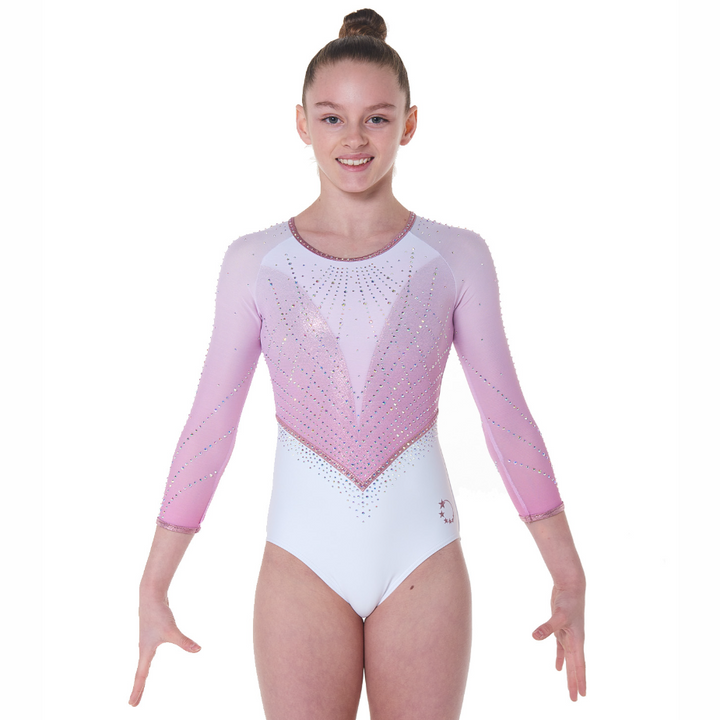 Gymnastics Leotard Little Stars Glitz Ombre Blush