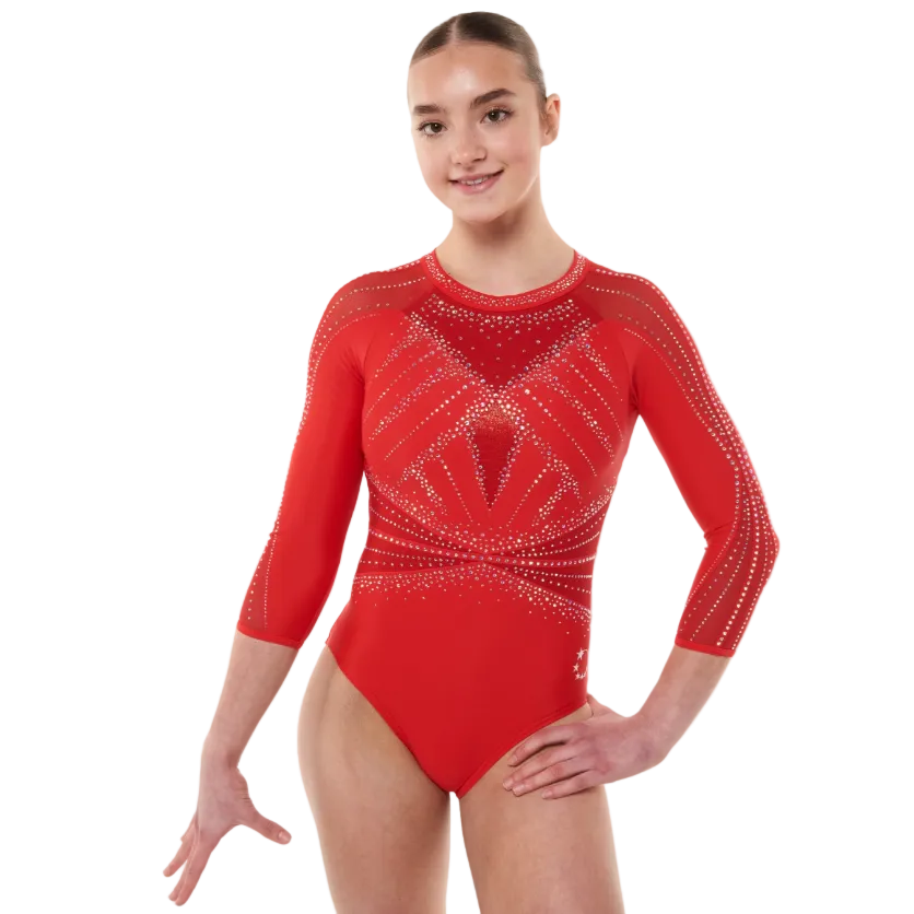 Gymnastics Leotard Little Stars Akiko Red