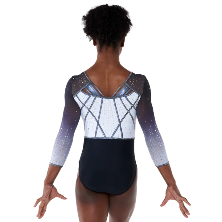 Gymnast Leotard Little Stars Strike Black & White