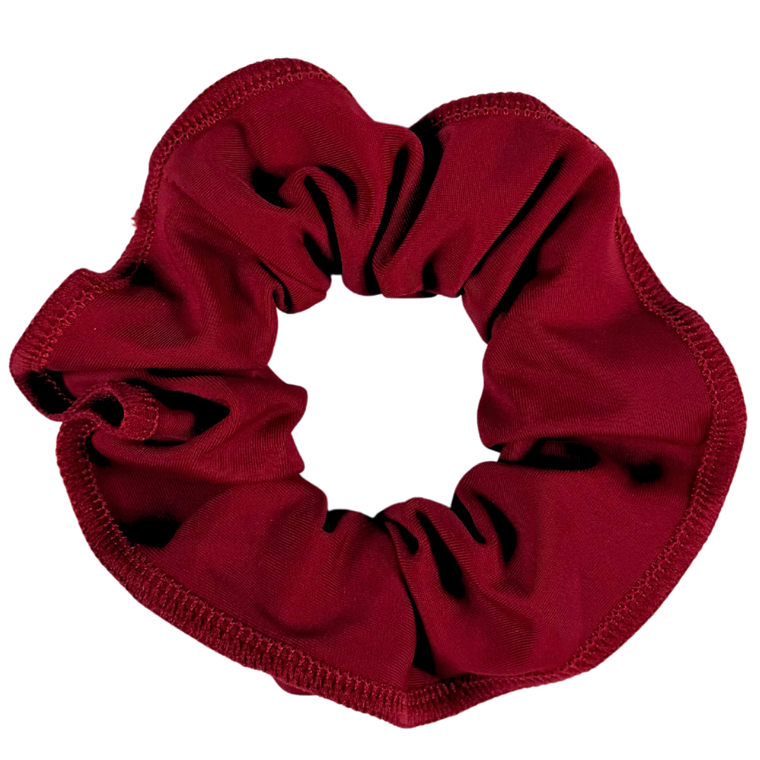 Chouchou aubergine rouge lycra