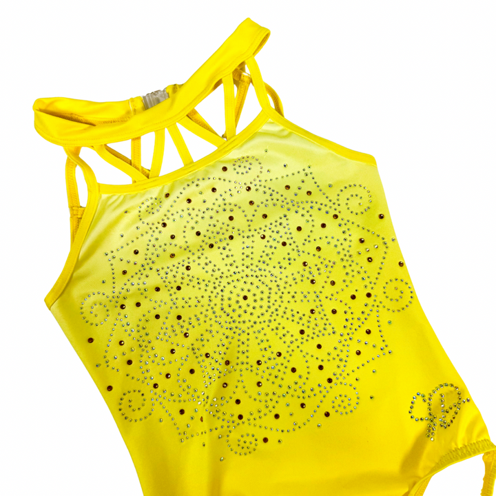 Justaucorps de gymnastique sans manches Jamie Yellow