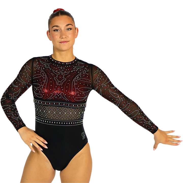 Gym Top Abby Black Red