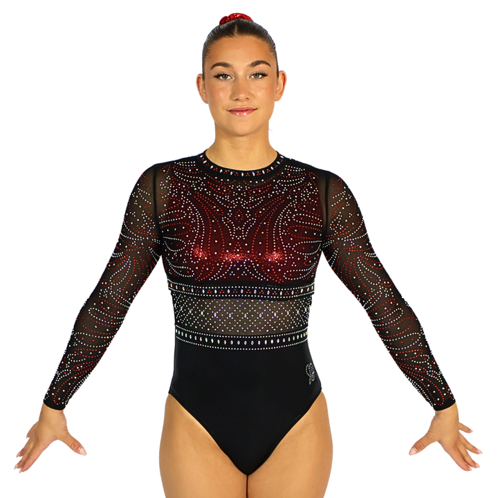 Gym Top Abby Black Red