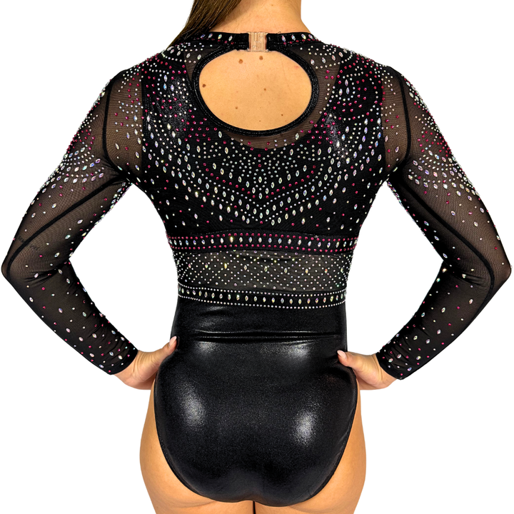 Turnanzug Basic Schwarz mit Wendetrikot Mae Schwarz Rosa