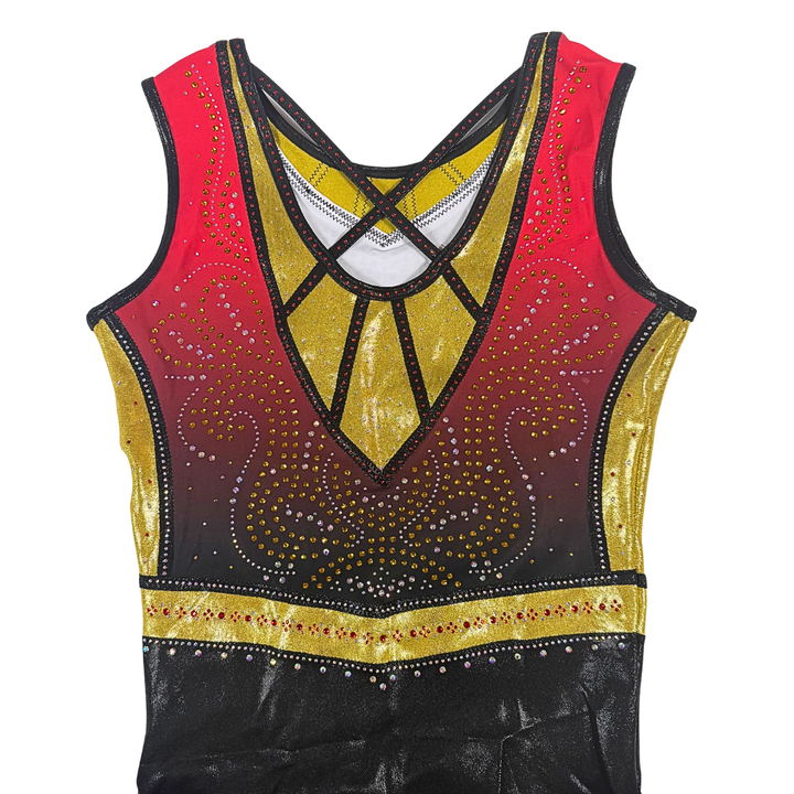Justaucorps Danae Rouge Noir Or