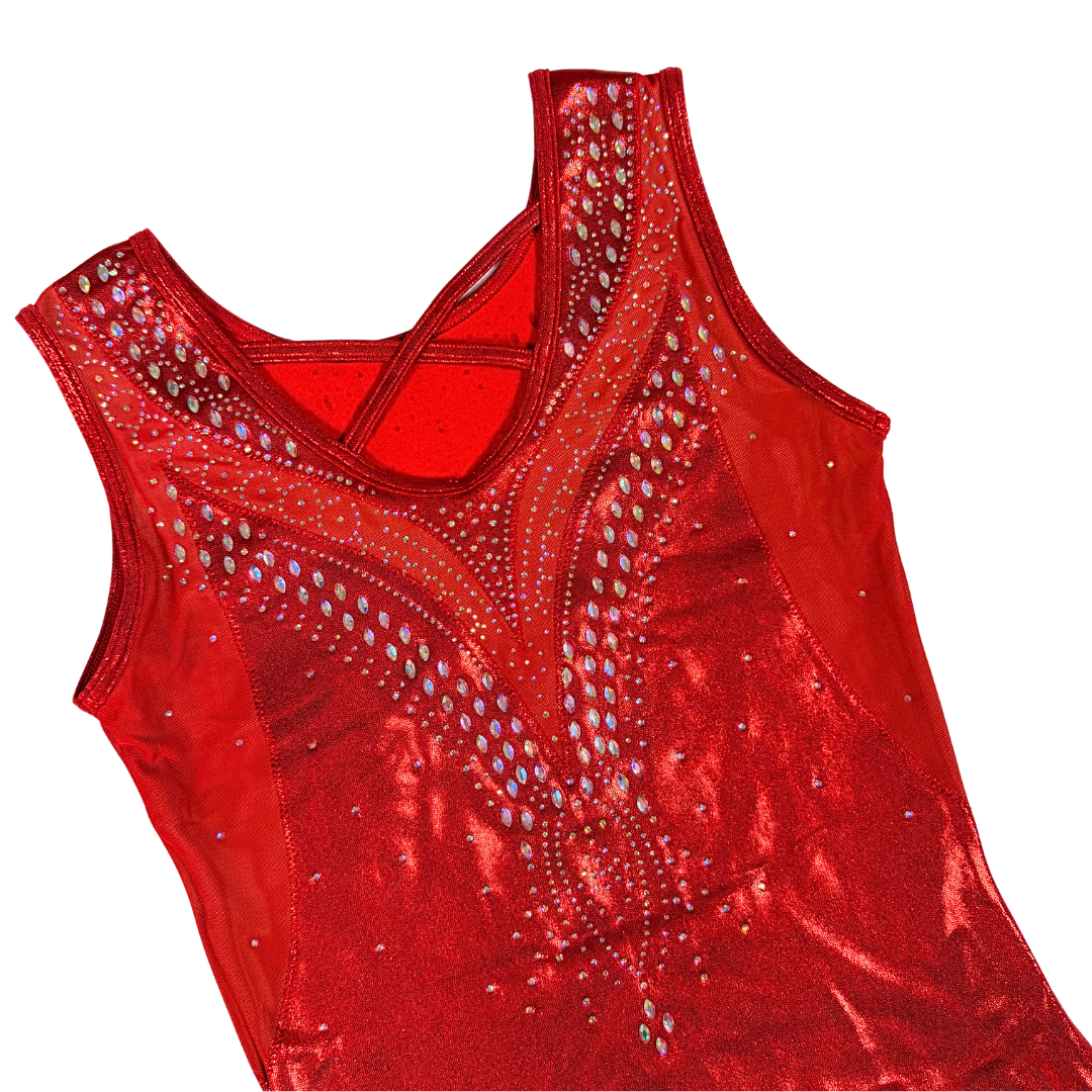 Turnpakje Isa Rood Mouwloos