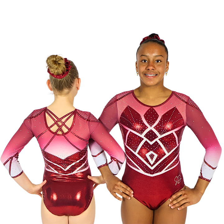 Justaucorps Nova Bordeaux Manches Longues