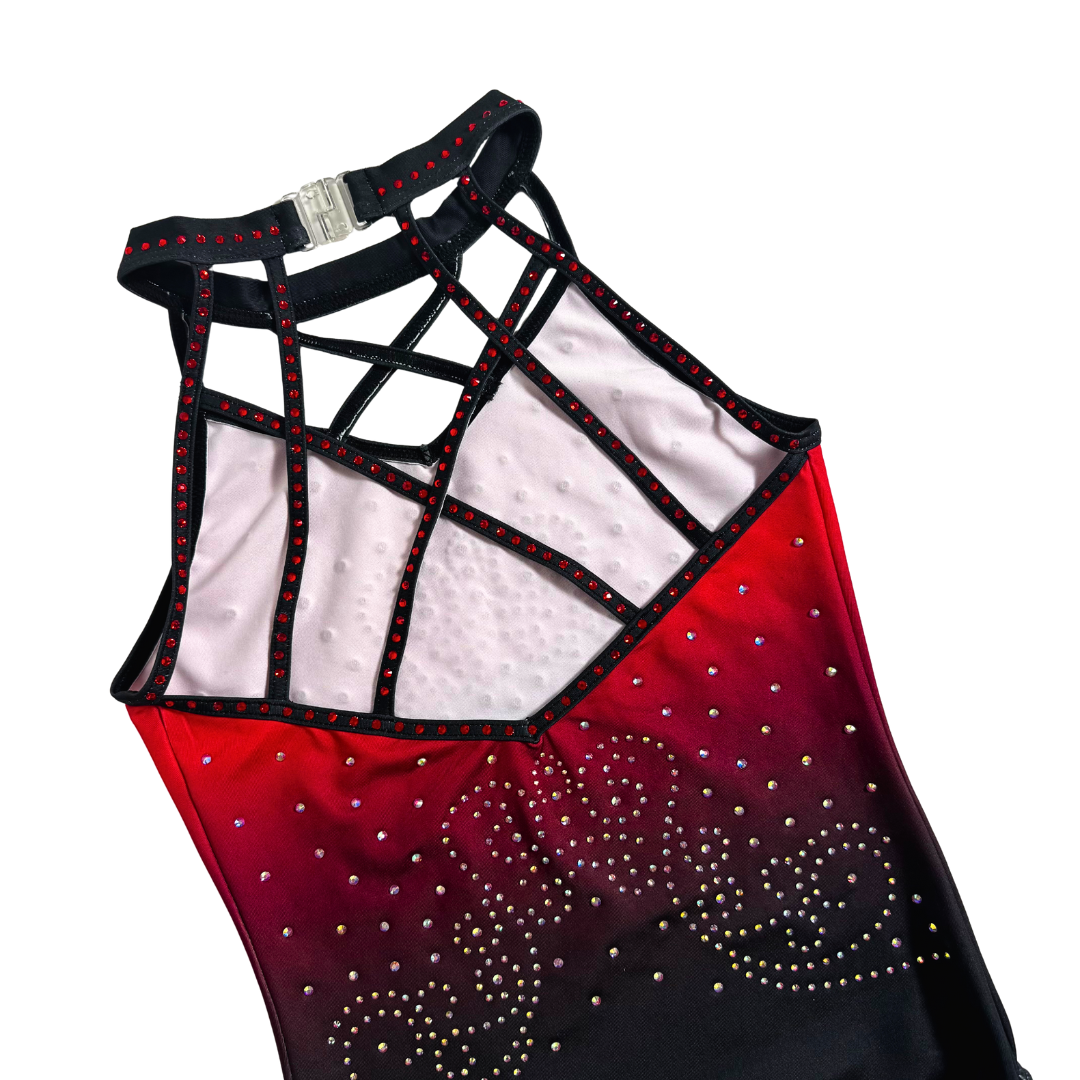 Turnpakje Anna Rood Zwart Mouwloos