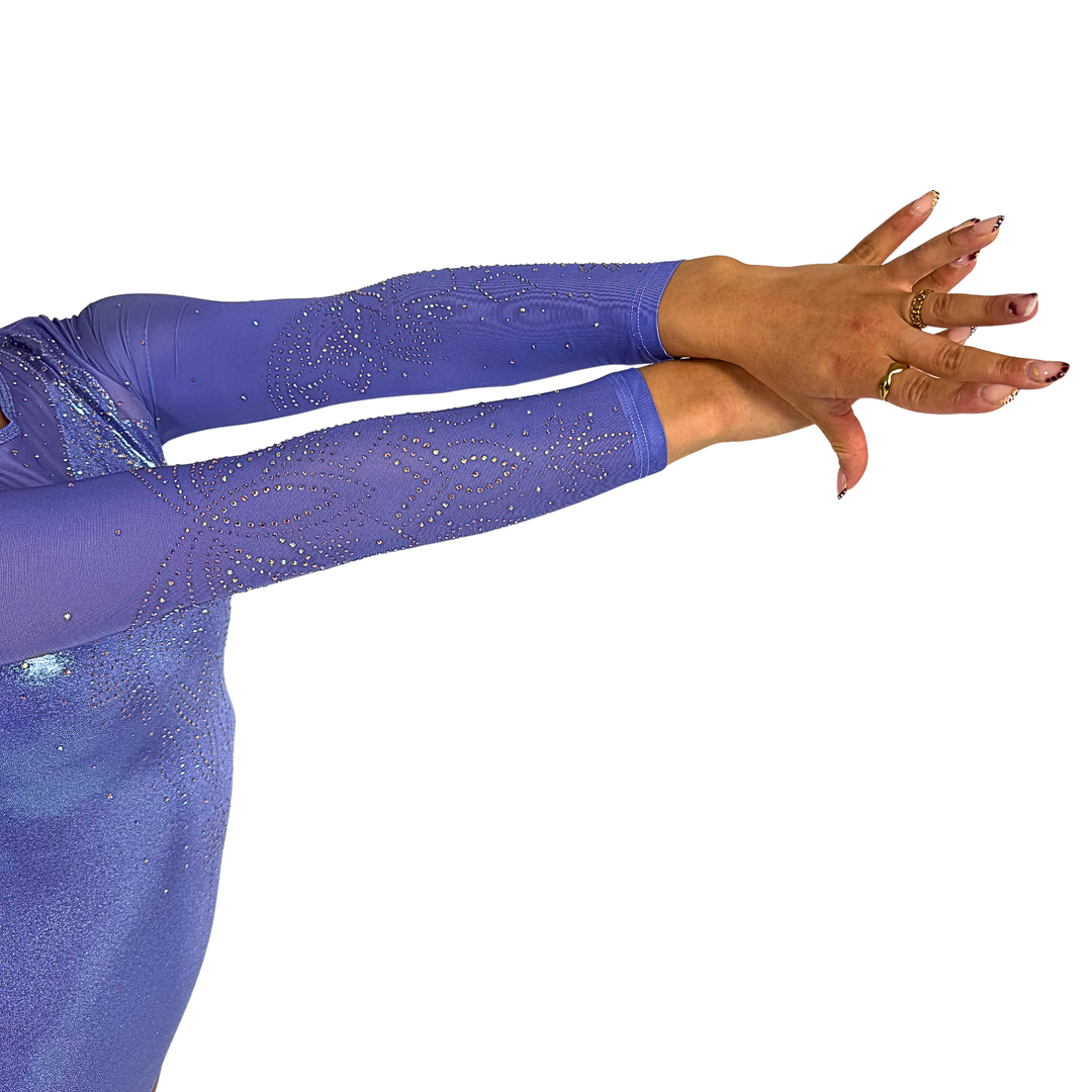 Justaucorps Ella Lilas Bleu Manches Longues - Mystic
