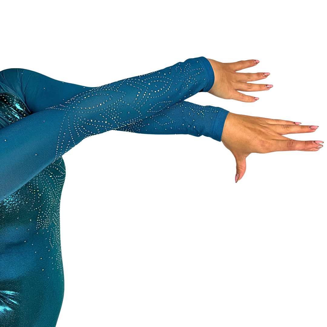 Justaucorps Ella Turquoise Manches Longues - Mystic