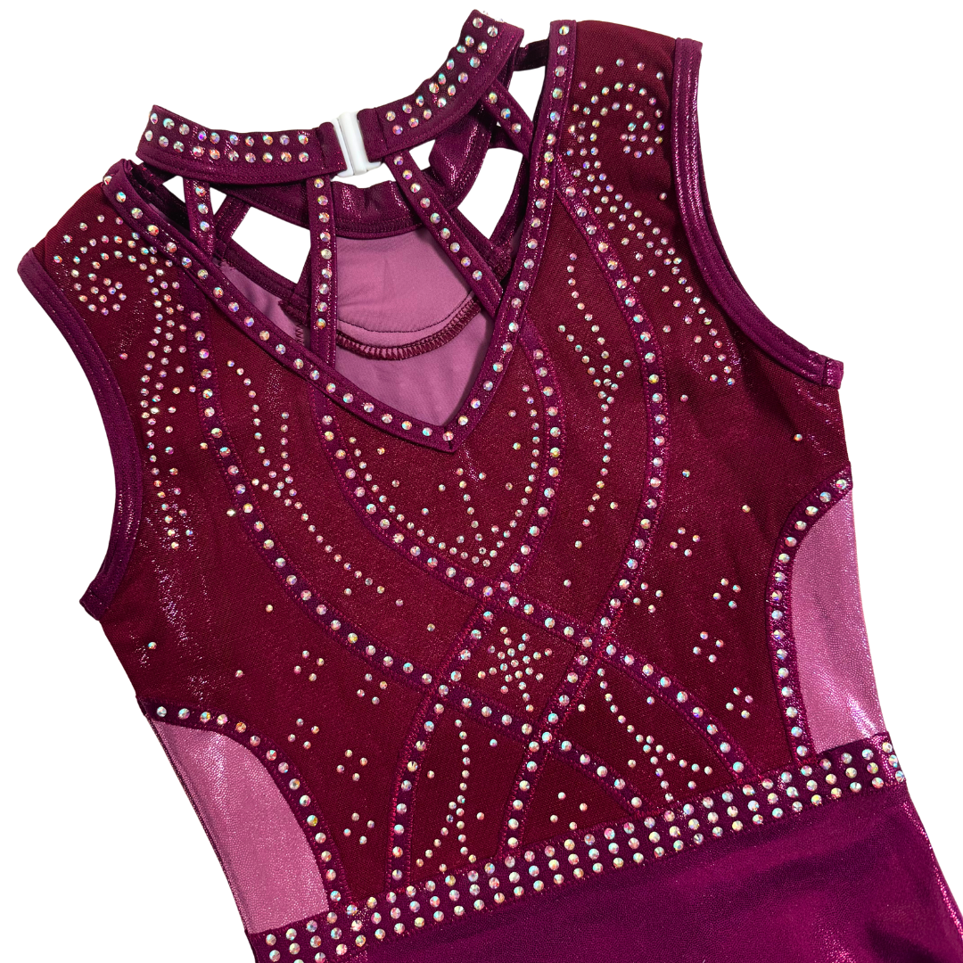 Turnpakje Elsa Aubergine Mauve Mouwloos