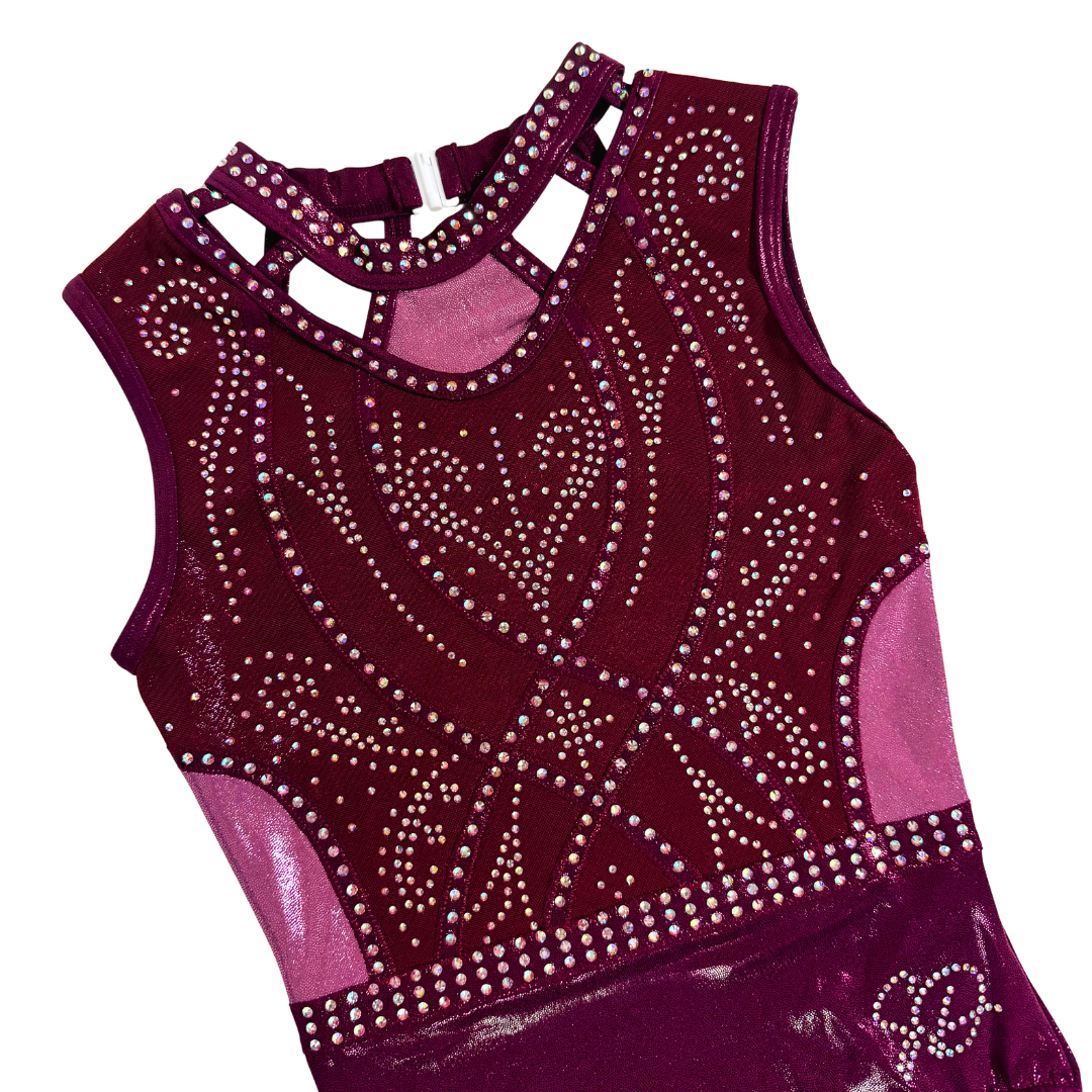 Turnpakje Elsa Aubergine Mauve Mouwloos