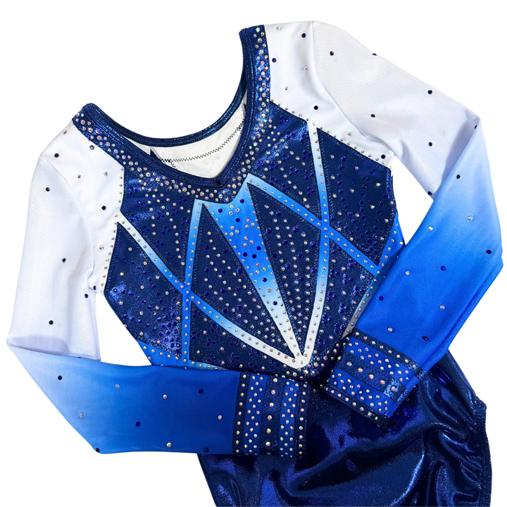 Turnpakje Febe Royal Blauw Wit Lange Mouw