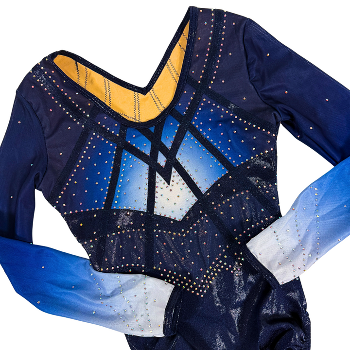 Fenna Navy Long Sleeve Gymnastics Leotard