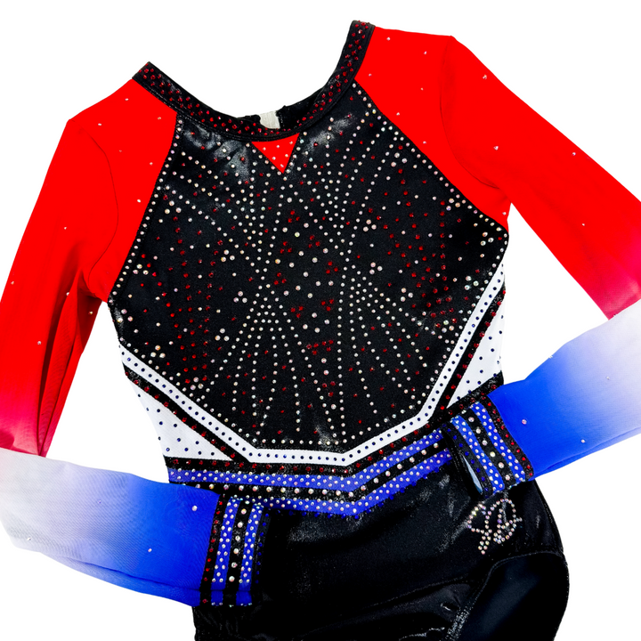 Ivy Red White Blue Gymnastics Leotard Limited Edition