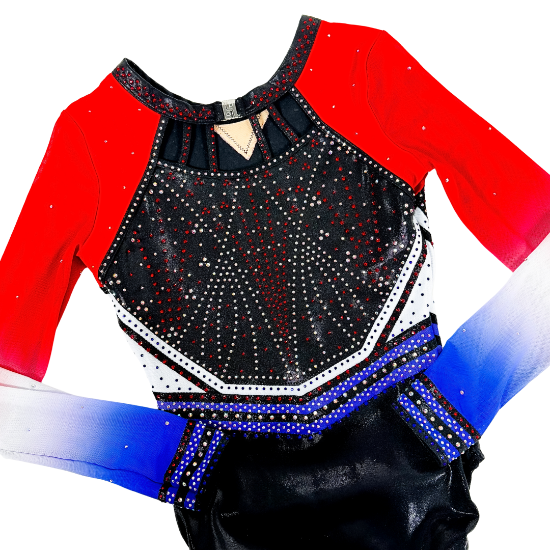 Ivy Red White Blue Gymnastics Leotard Limited Edition